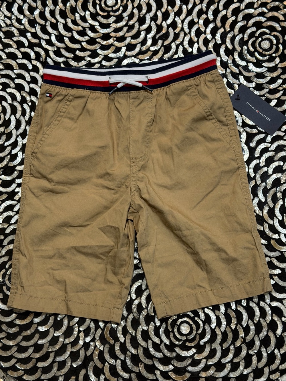 Tommy Hilfiger Kid’s Tan Drawstring Waist Shorts